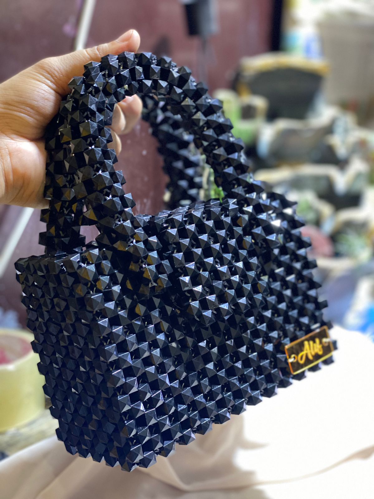 Handcrafted Beaded Bag with Customizable Colors – Elevate Your Style Alif