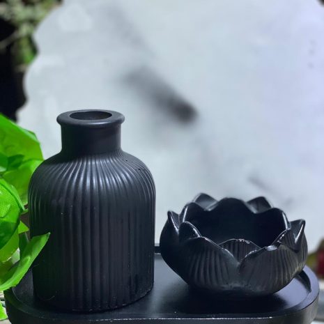 Concrete Lotus Scented Candle Vase Set – Alif Concrete Lotus Scented Candle Vase Set – Alif