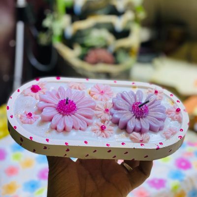 Floral Scented Candle Tray for Enchanting Events – Alif