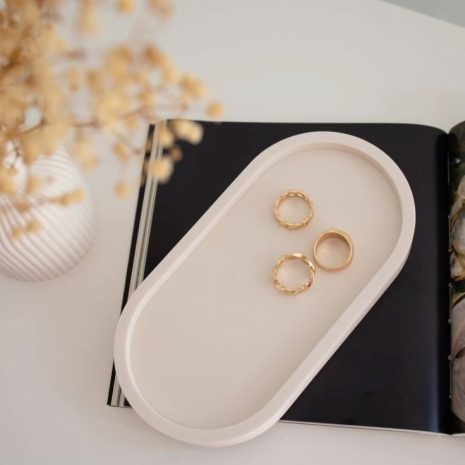 Concrete Coaster Tray - Artistic Elegance by Alif Concrete Coaster Tray - Artistic Elegance by Alif