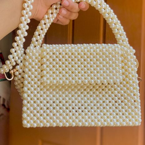 Handmade Pearl Beaded Bag – Timeless Elegance for Every Occasion Alif
