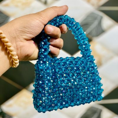 Handmade Glass Crystal Beaded Handbag Handmade Glass Crystal Beaded Handbag