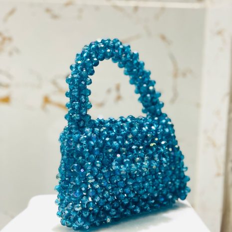 Handmade Glass Crystal Beaded Handbag for Glamorous Evenings – Alif
