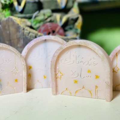 Personalized Eid Mubarak Scented Candle for Memorable Celebrations Alif