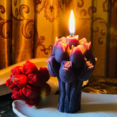 Tulip Bouquet Scented Candle – Handcrafted Aromatic Art for Moments That Matter Alif
