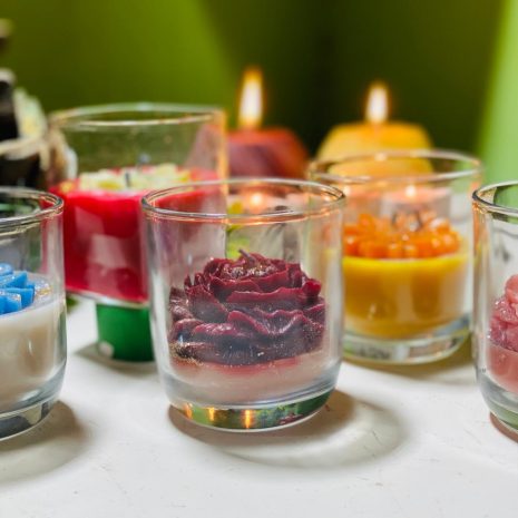 Floral Glass Scented Candles Alif Floral Glass Scented Candles Alif