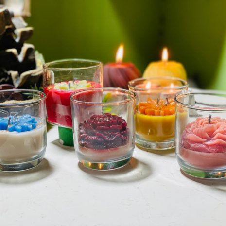 Handmade Floral Glass Scented Candle Alif Handmade Floral Glass Scented Candle Alif